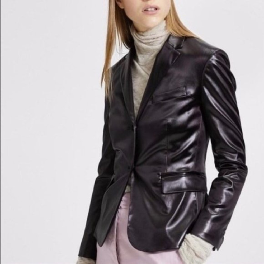 Theory classic shrunken jacket mink brown - Picture 2 of 8